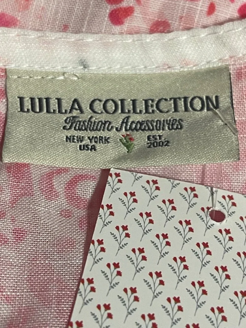 Lulla Collection Swim Coverup Womens One Size Pink With White Paisley Print